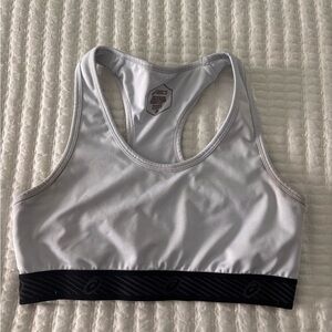 Asics Women's Sleek White and Black Sports Bra